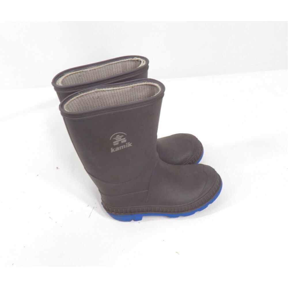 Kamik Kids Stomp Rain Snow Boots Grey Blue Boys Unisex Toddler Size 10T